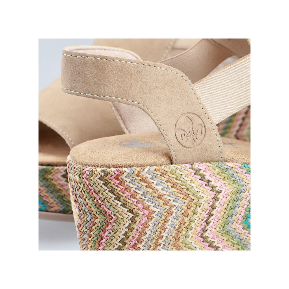Rieker 69472-60 Rose Beige Sandals