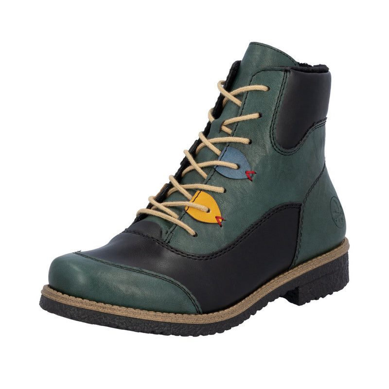 Rieker 73510-90 Peacock/Schwarz Boots
