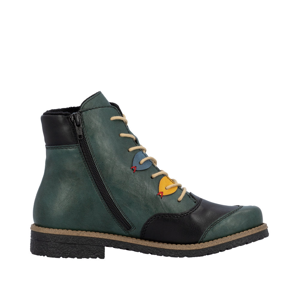 Rieker 73510-90 Peacock/Schwarz Boots