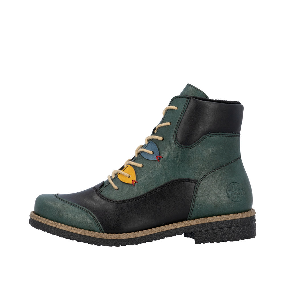 Rieker 73510-90 Peacock/Schwarz Boots