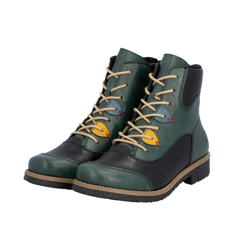Rieker 73510-90 Peacock/Schwarz Boots