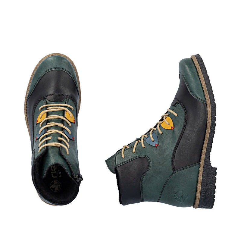 Rieker 73510-90 Peacock/Schwarz Boots