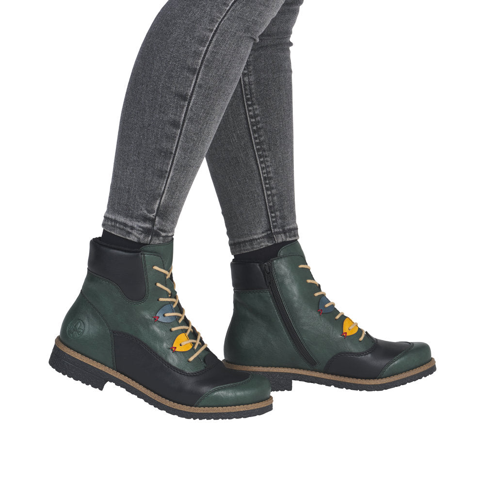 Rieker 73510-90 Peacock/Schwarz Boots
