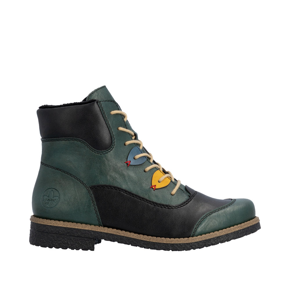 Rieker 73510-90 Peacock/Schwarz Boots