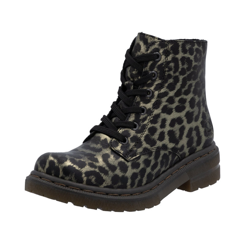 Rieker 78240-90 Gold/Schwarz Leopard Boots