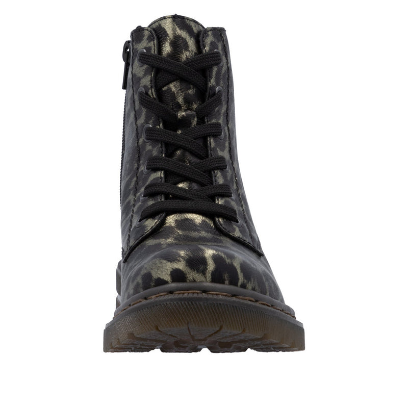 Rieker 78240-90 Gold/Schwarz Leopard Boots