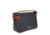 Nova Leathers Zip Top E/W Shoulder Bag Navy Tan (844)