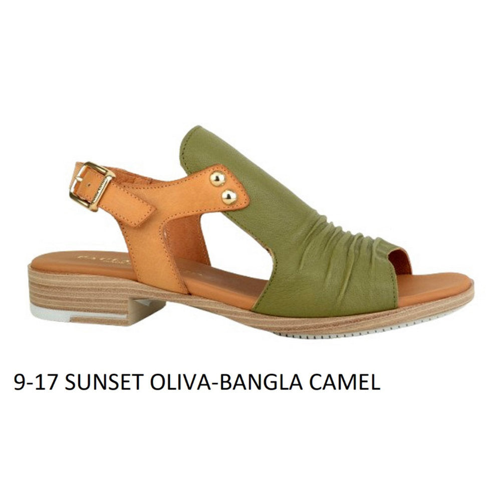 Paula Urban 9-17 Olive/Tan Sandals