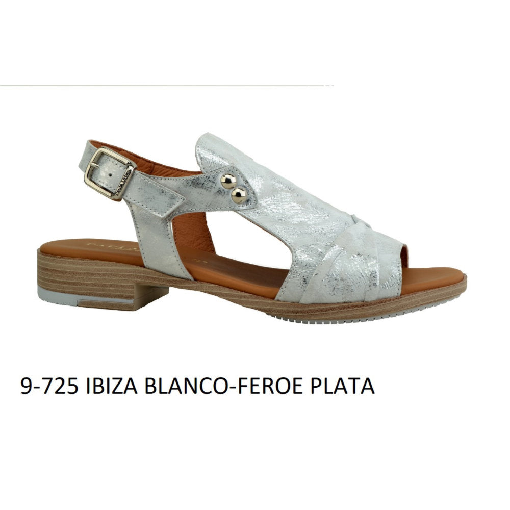 Paula Urban 9-725 Silver Metallic Sandals