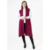 Dreams London Cashmere Like Doubleknit Roll Collar Gilet Berry (AA0345)