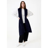 Dreams London Cashmere Like Doubleknit Roll Collar Gilet Navy (AA0345)
