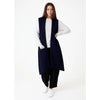 Dreams London Cashmere Like Doubleknit Roll Collar Gilet Navy (AA0345)
