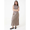 Dreams London A-Line Bias Cut Satin Skirt Mink (AA0394)