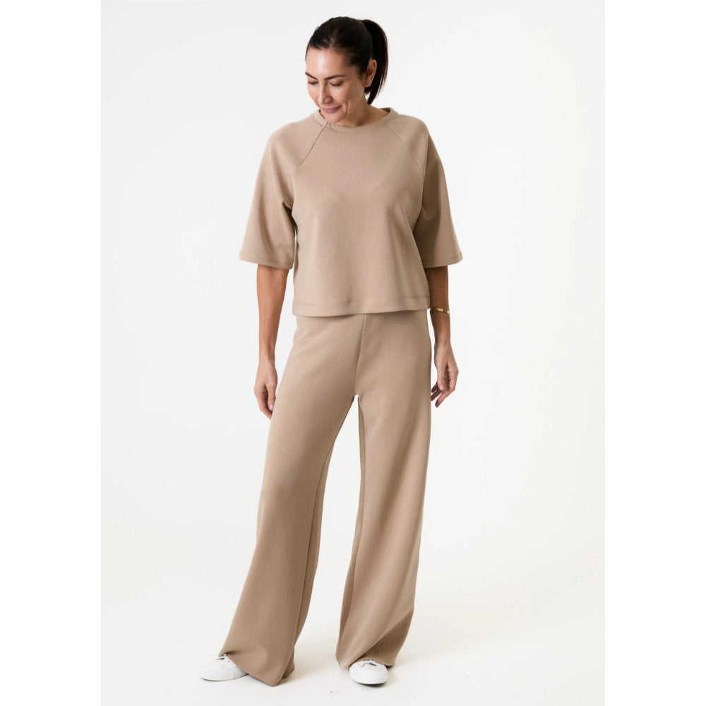 Dreams London Luxe Jersey Straight Leg Trouser Stone (AA0401)