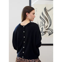 Dreams London Cashmere Like Batwing Cardigan Black (AA0523)