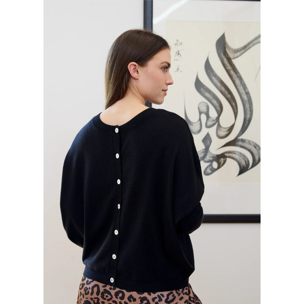 Dreams London Cashmere Like Batwing Cardigan Black (AA0523)