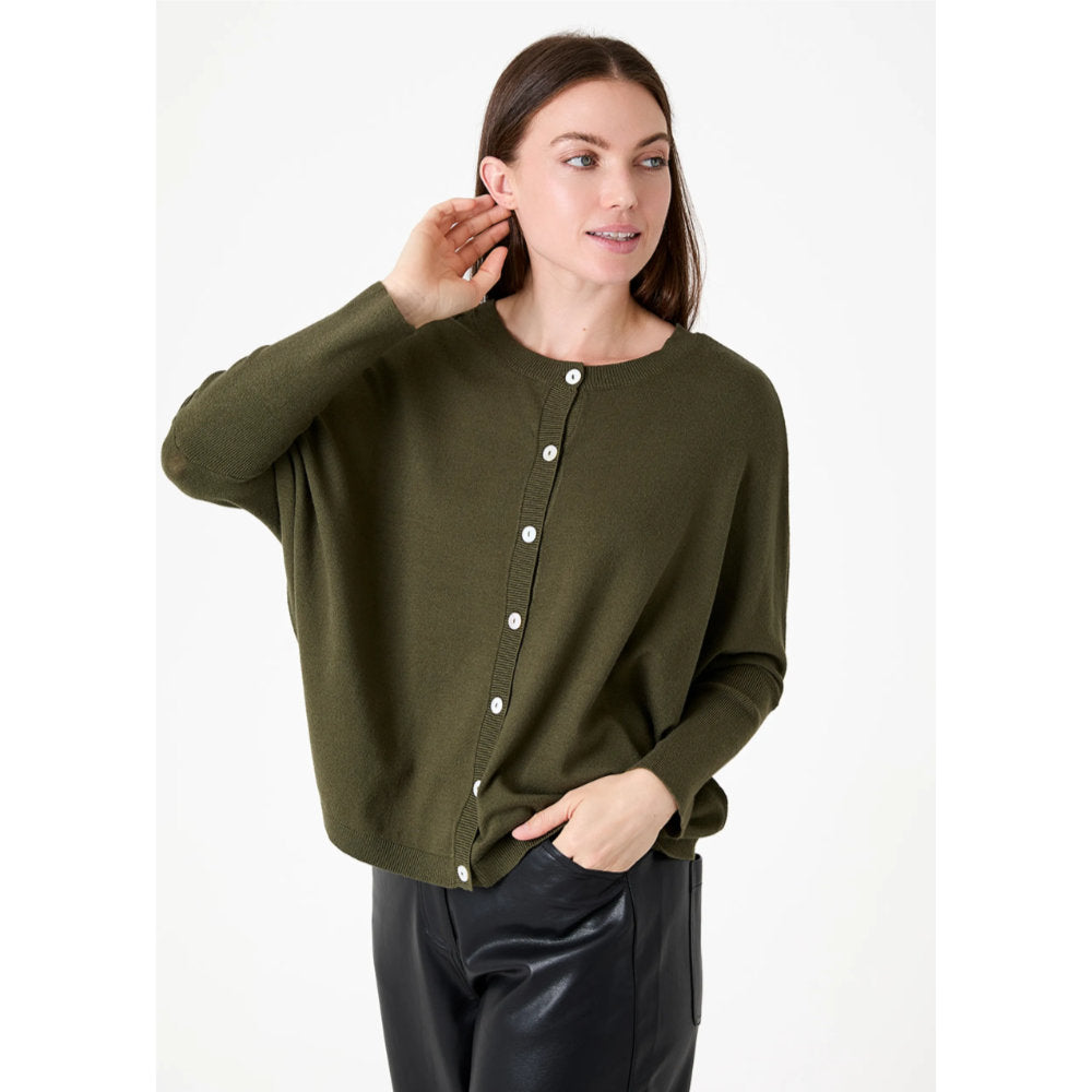 Dreams London Cashmere Like Batwing Cardigan Forest (AA0523)
