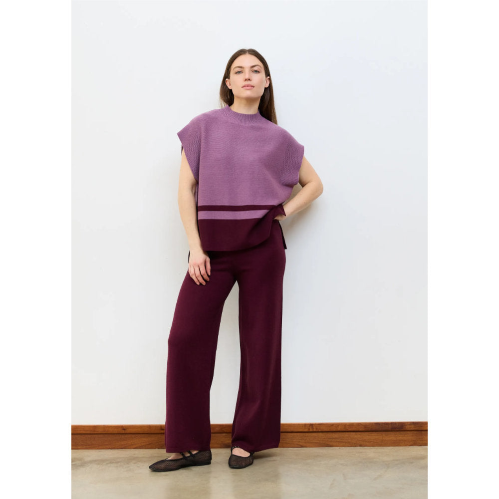 Dreams London Cashmere Like Straight Leg Trouser Merlot (AA0557)