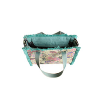 Earth Squared Cream Jacobean Canvas Fringe Tote (CAN26TTCM)