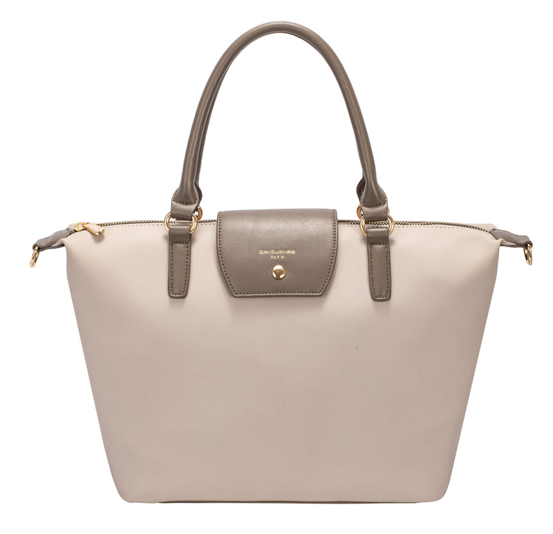 Nova Leathers Medium Tab Over Tote Simply Taupe (CM7331)