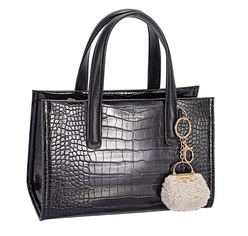 Nova Leathers Faux Croc Grab Black  (CM7711A)