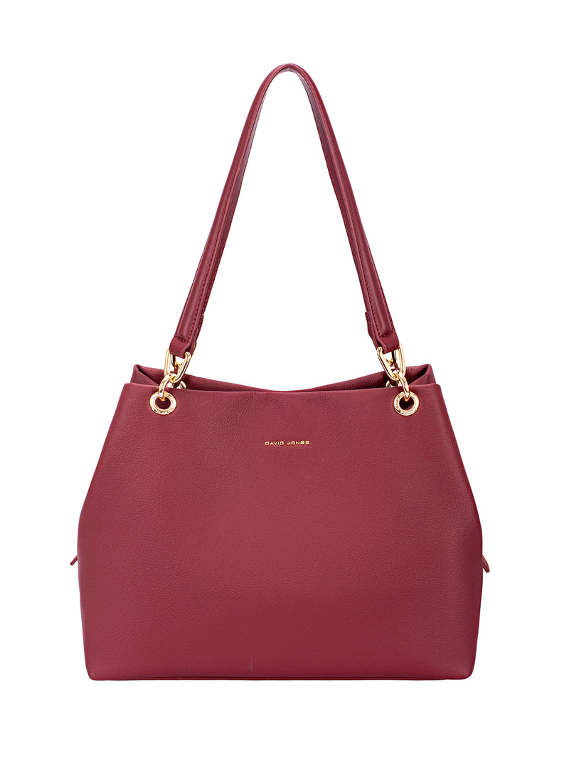 Nova Leathers Twin Handle Multi Pocket Shoulder Windsor Wine (CM7722)