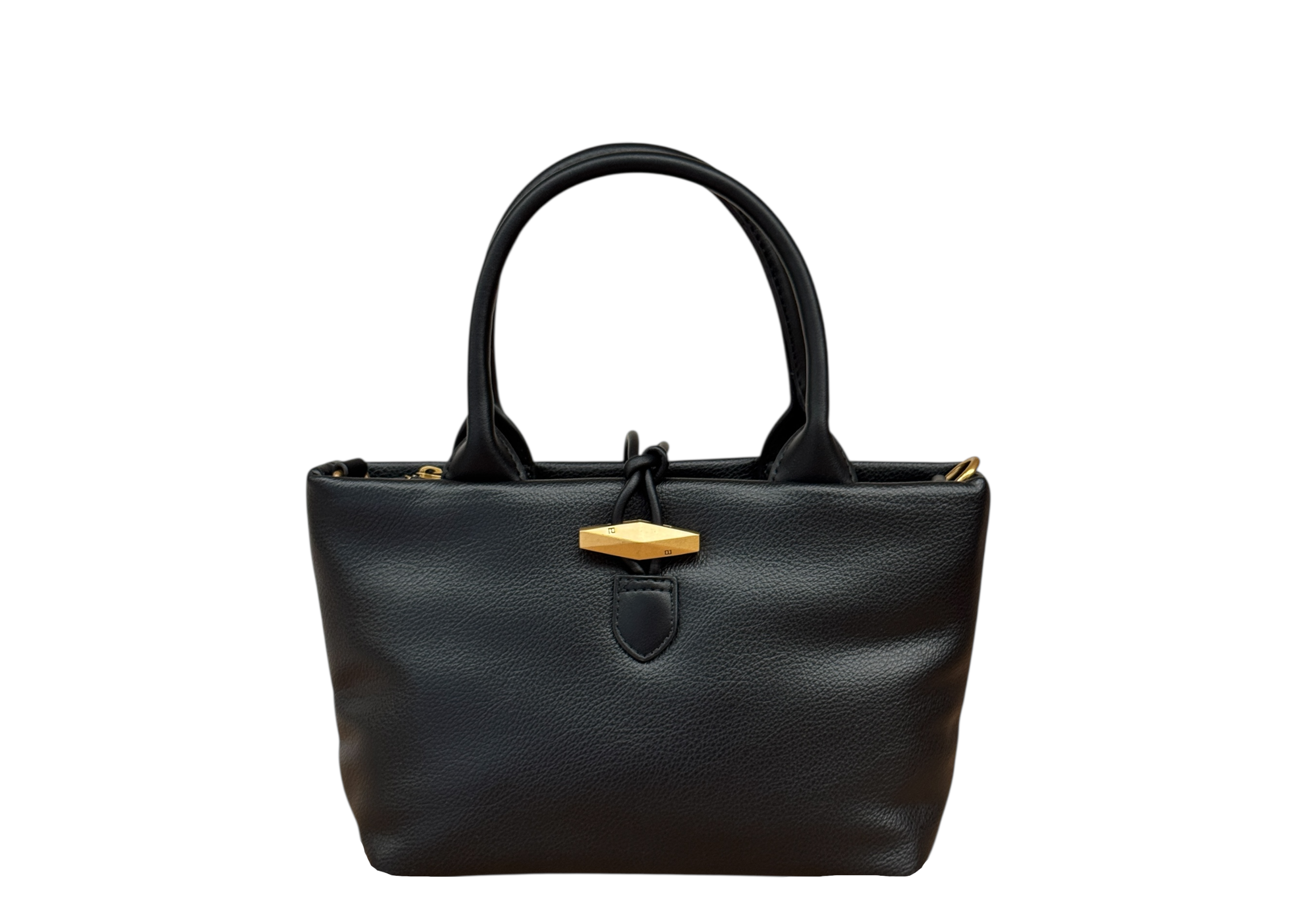 Nova Leathers Button Detail Grab Black  (CM7750)