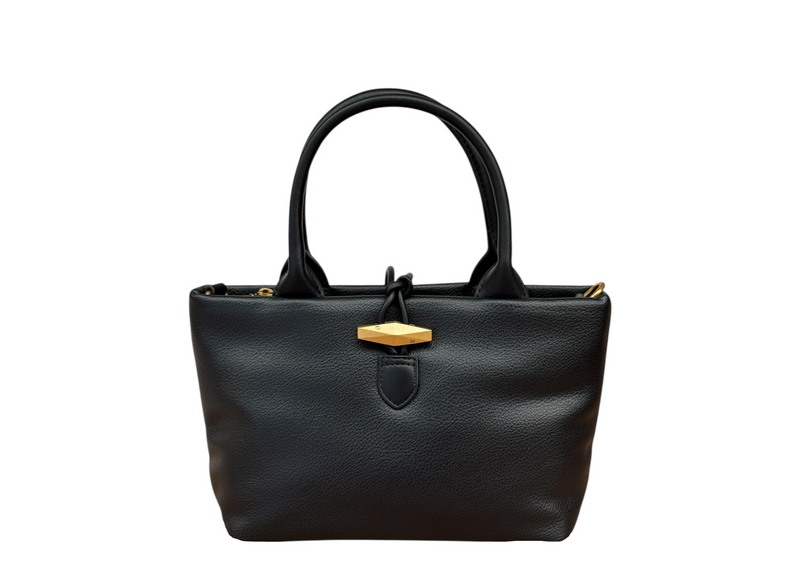 Nova Leathers Button Detail Grab Black  (CM7750)