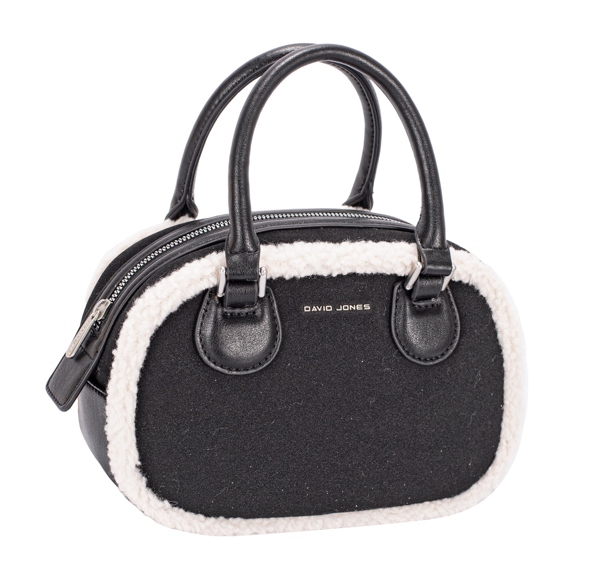 Nova Leathers Faux Shearling Grab Black  (CM7752)