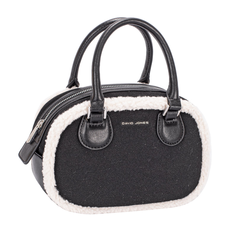 Nova Leathers Faux Shearling Grab Black  (CM7752)
