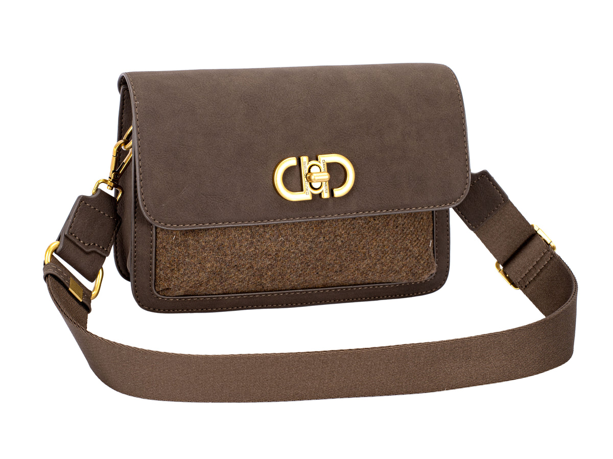 Nova Leathers Half Flap Shoulder Bitter Chocolate (CM7779)