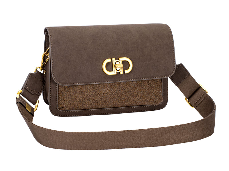 Nova Leathers Half Flap Shoulder Bitter Chocolate (CM7779)