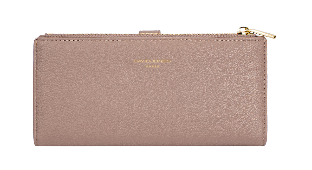 Nova Leathers Long Purse with Multi Credit Card Slots Adobe Rose (DJ0086)