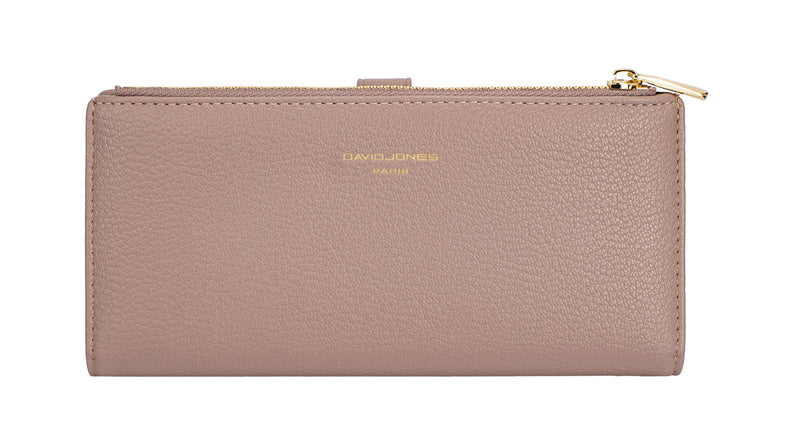 Nova Leathers Long Purse with Multi Credit Card Slots Adobe Rose (DJ0086)