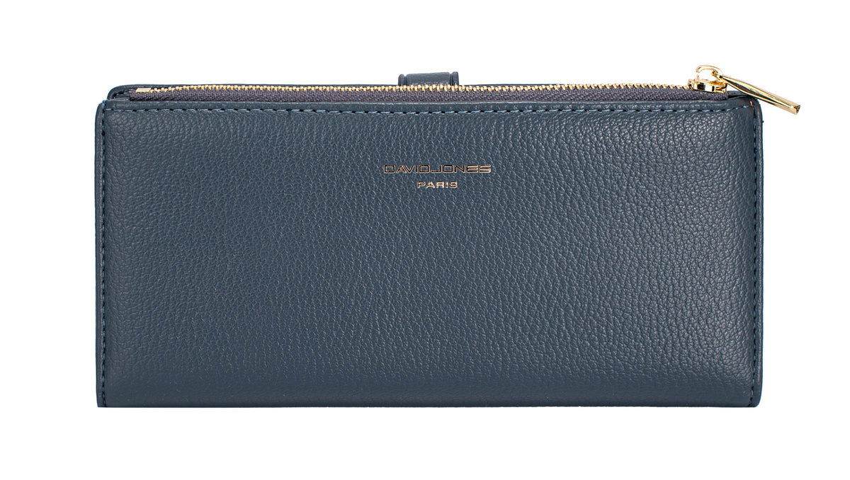 Nova Leathers Long Purse with Multi Credit Card Slots Bering Sea (DJ0086)