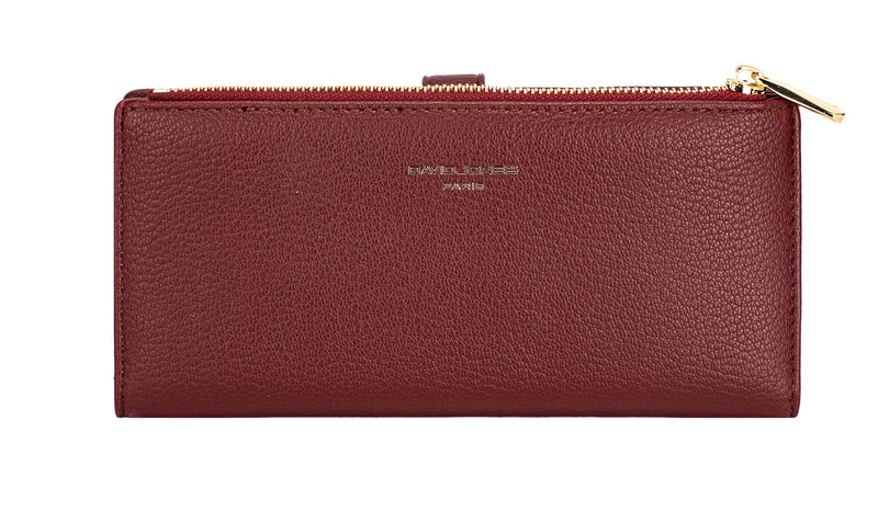 Nova Leathers Long Purse with Multi Credit Card Slots Windsor Wine (DJ0086)