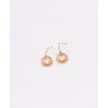 White Leaf Faceted Glass Earring In Amber (EAL09A)