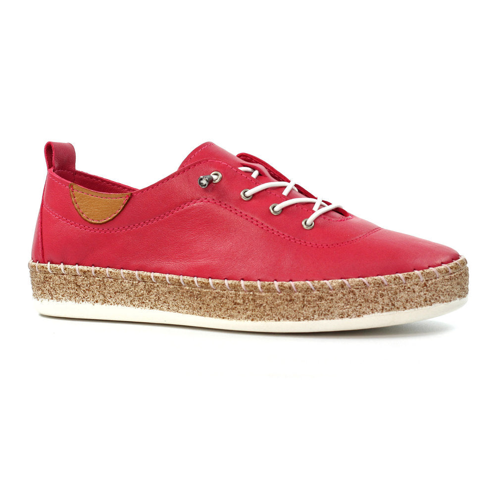 Lunar Evie Raspberry Lea. Plimsoll FLE050 RA