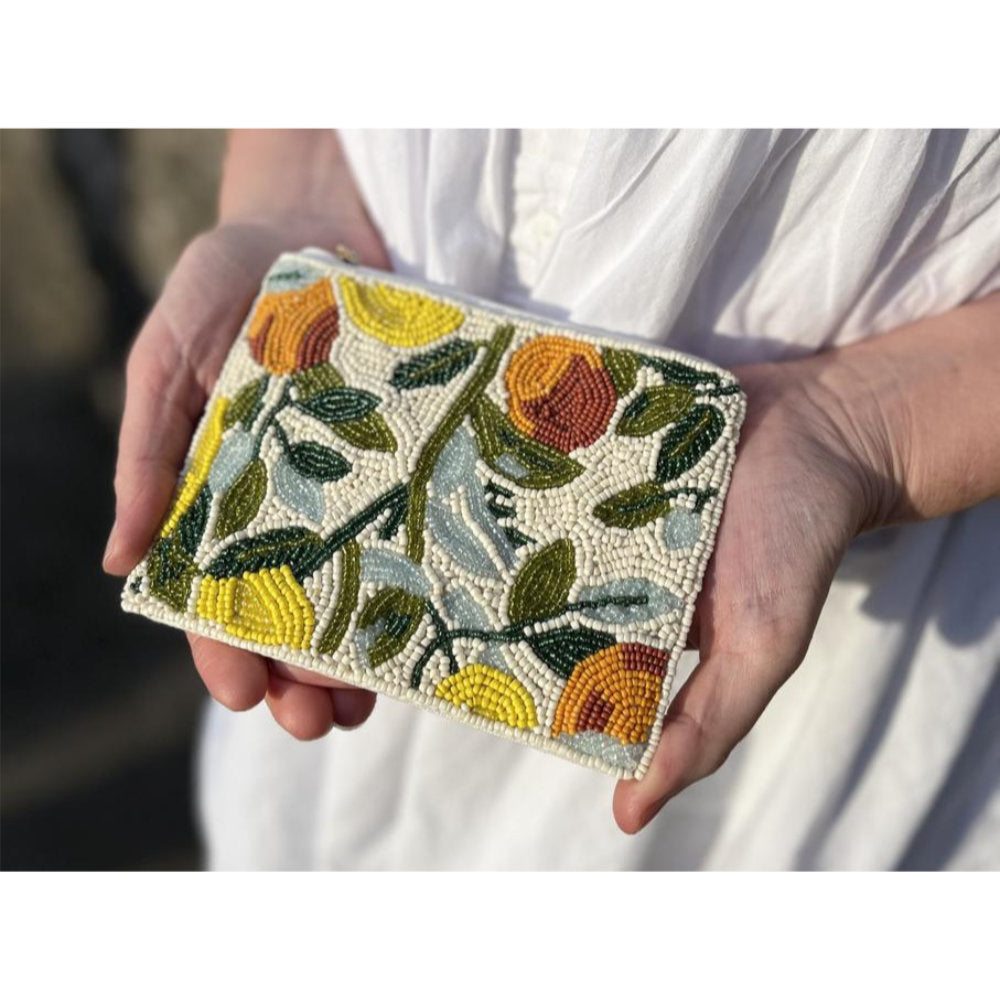 Earth Squared Oranges and Lemons Beaded Purse (SS26BPURLEM)