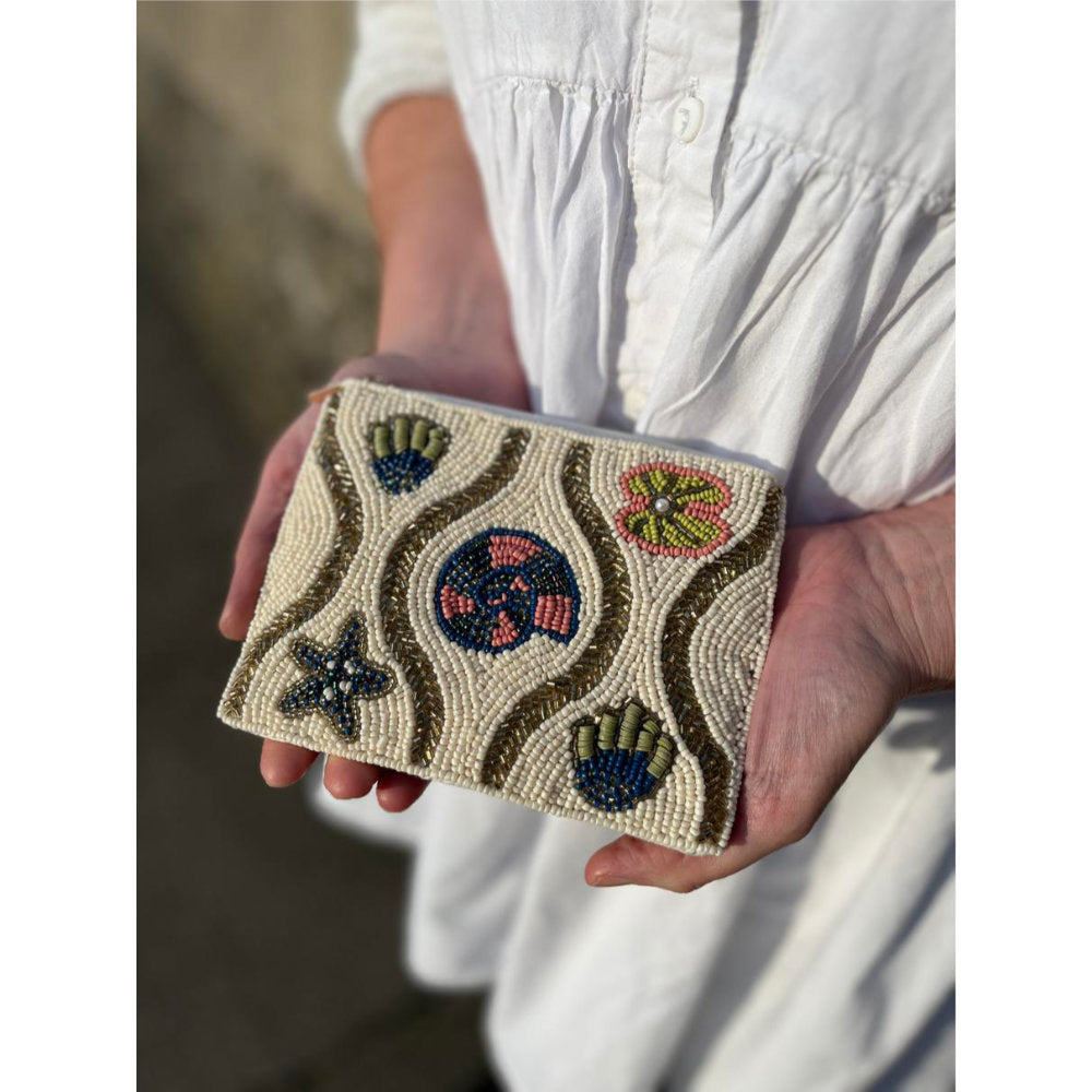 Earth Squared Shell Beaded Purse (SS26BPURSHL)