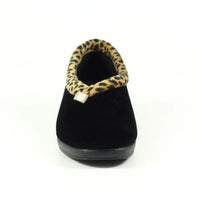 Lunar Paloma Black Ocelot Trim Slipper KLA005 BK