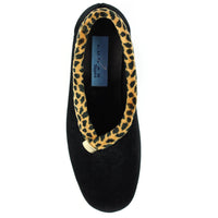 Lunar Paloma Black Ocelot Trim Slipper KLA005 BK