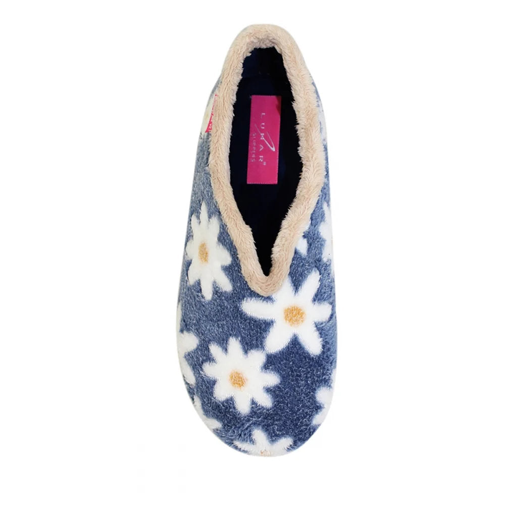 Lunar Daisy Blue Slipper With Daisy Pattern KLA021 BL