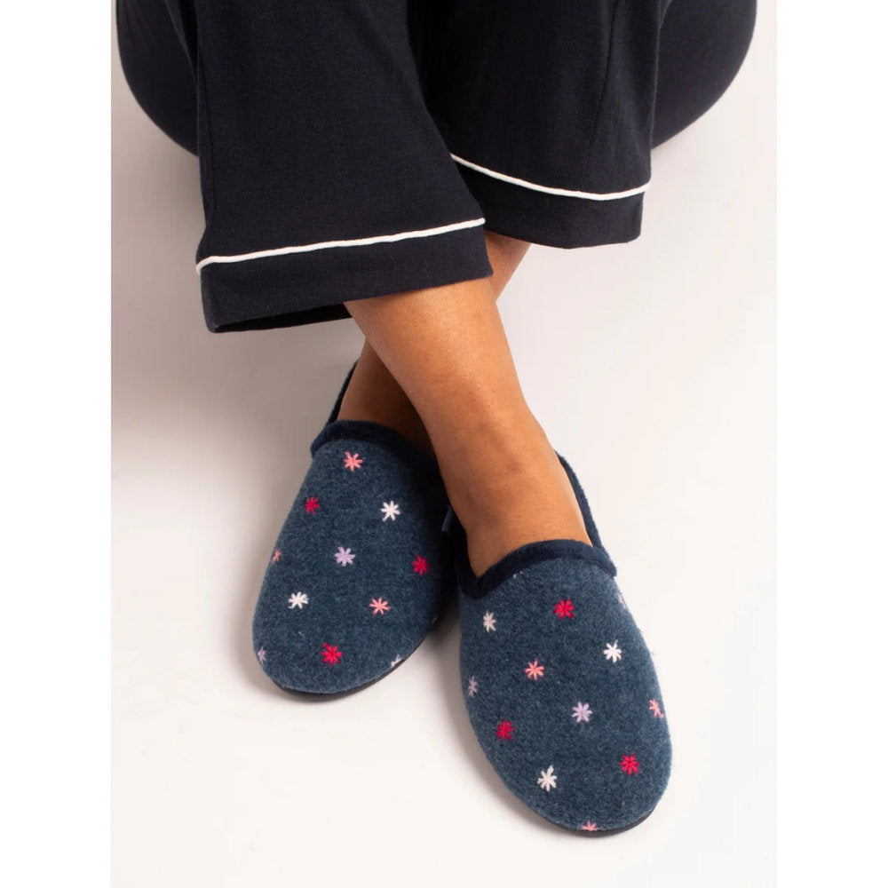 Lunar Flora Navy Slipper KLA263 NY
