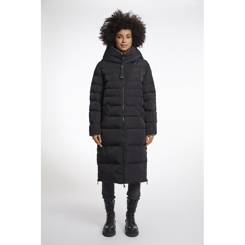 Rino & Pelle Keila 7002512 Black And Toffee Coat