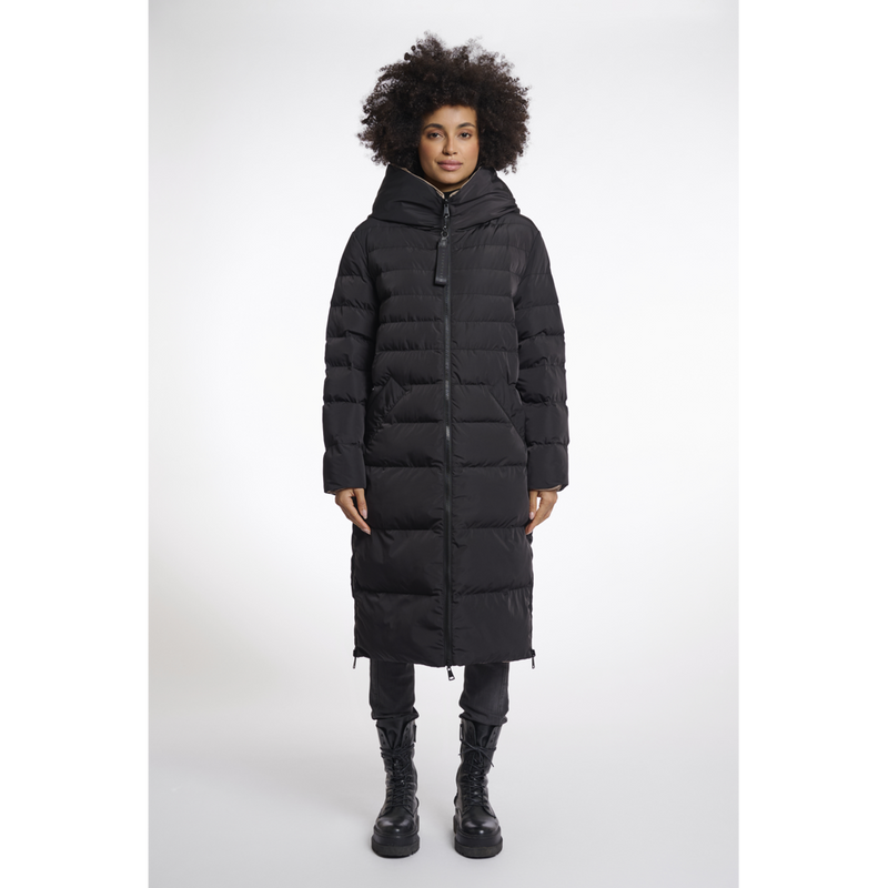 Rino & Pelle Keila 7002512 Black And Toffee Coat