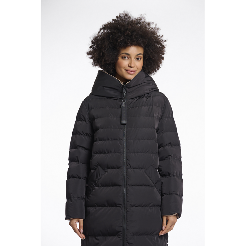 Rino & Pelle Keila 7002512 Black And Toffee Coat