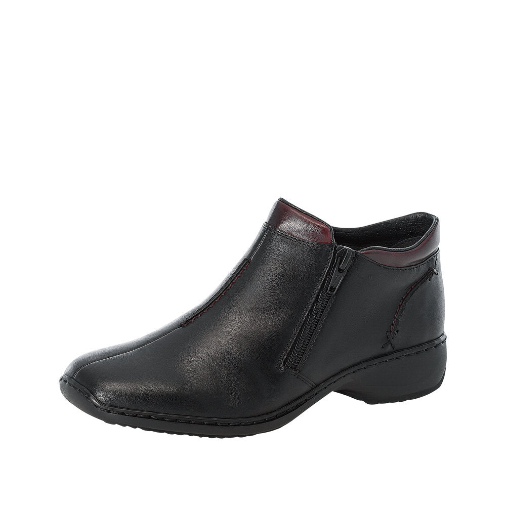 Rieker L3882-00 Schwarz/Burgundy Boots