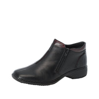 Rieker L3882-00 Schwarz/Burgundy Boots