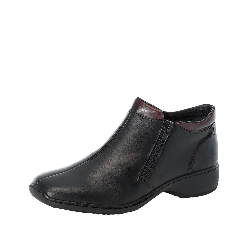 Rieker L3882-00 Schwarz/Burgundy Boots